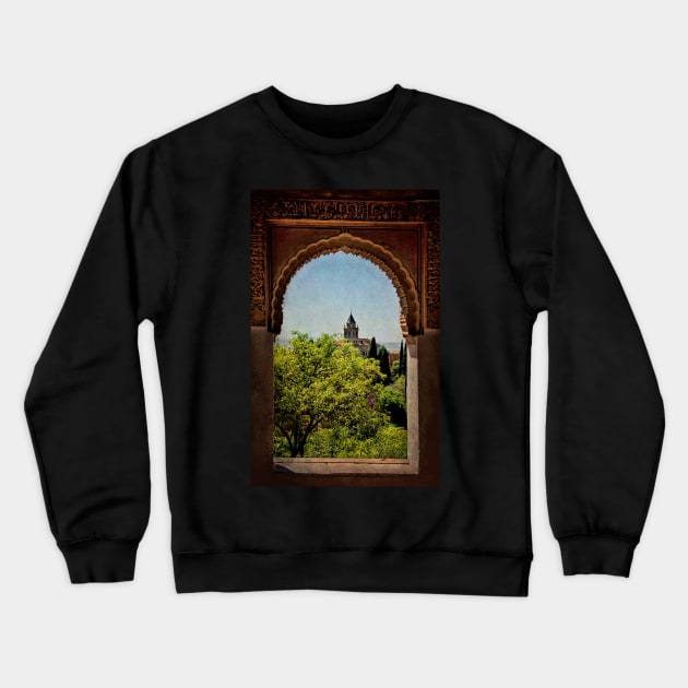 Tower Seen Through A Window Crewneck Sweatshirt by IanWL